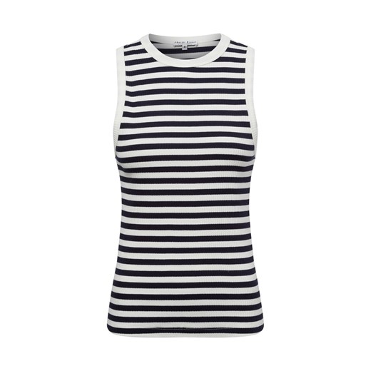 Marie Lund Damski - prążkowany top Kobiety Bawełna granatowy w paski ze sklepu vangraaf w kategorii Bluzki damskie - zdjęcie 178625381