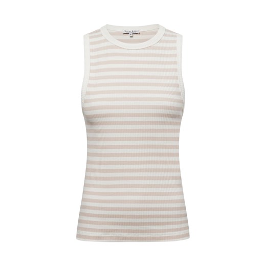 Marie Lund Damski - prążkowany top Kobiety Bawełna beżowy w paski ze sklepu vangraaf w kategorii Bluzki damskie - zdjęcie 178625383