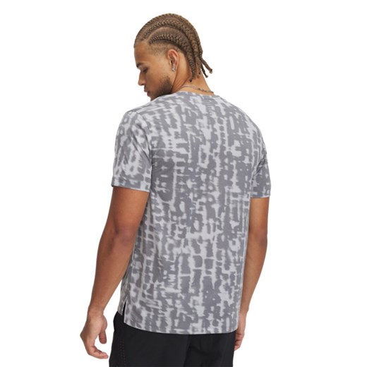 Męska koszulka do biegania Under Armour UA Launch Printed SS - szara ze sklepu Sportstylestory.com w kategorii T-shirty męskie - zdjęcie 178625444