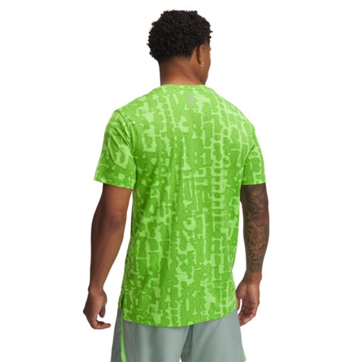 Męska koszulka do biegania Under Armour UA Launch Printed SS - zielona ze sklepu Sportstylestory.com w kategorii T-shirty męskie - zdjęcie 178625451