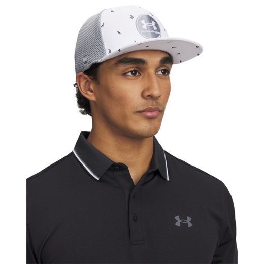 Męska czapka z daszkiem Under Armour M Iso-chill Drive Mid STR - szara ze sklepu Sportstylestory.com w kategorii Czapki z daszkiem męskie - zdjęcie 178625470