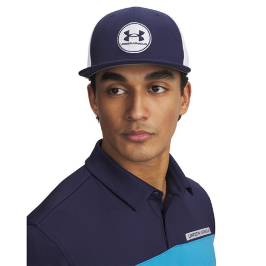 Męska czapka z daszkiem Under Armour M Iso-chill Drive Mid STR - granatowa ze sklepu Sportstylestory.com w kategorii Czapki z daszkiem męskie - zdjęcie 178625474