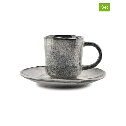 Salt and Pepper Spodki (4 szt.) &quot;Capri&quot; w kolorze niebiesko-zielonym - Ø 16 cm ze sklepu Limango Polska w kategorii Naczynia - zdjęcie 178626560
