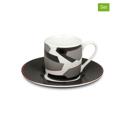 Könitz Filiżanki (2 szt.) w kolorze czarno-szarym do espresso - 85 ml ze sklepu Limango Polska w kategorii Filiżanki - zdjęcie 178626762