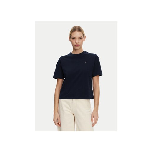 Tommy Hilfiger T-Shirt UW0UW05763 Granatowy Regular Fit ze sklepu MODIVO w kategorii Bluzki damskie - zdjęcie 178628023