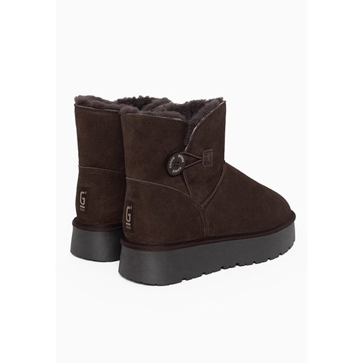 Gooce Skórzane botki zimowe &quot;Crestone&quot; w kolorze brązowym Gooce 37 okazyjna cena Limango Polska