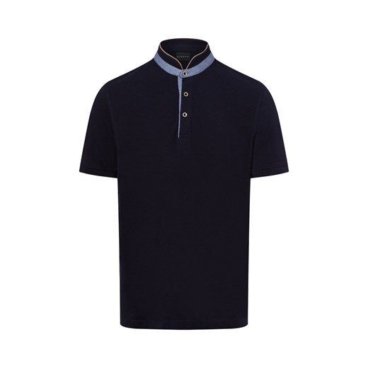 Bugatti Męska koszulka polo Mężczyźni Bawełna granatowy jednolity ze sklepu vangraaf w kategorii T-shirty męskie - zdjęcie 178635460