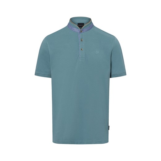 Bugatti Męska koszulka polo Mężczyźni Bawełna petrol jednolity ze sklepu vangraaf w kategorii T-shirty męskie - zdjęcie 178635461