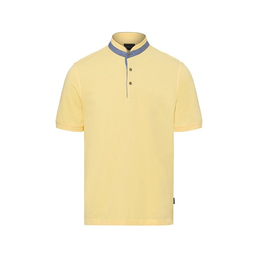 Bugatti Męska koszulka polo Mężczyźni Bawełna żółty jednolity ze sklepu vangraaf w kategorii T-shirty męskie - zdjęcie 178635462