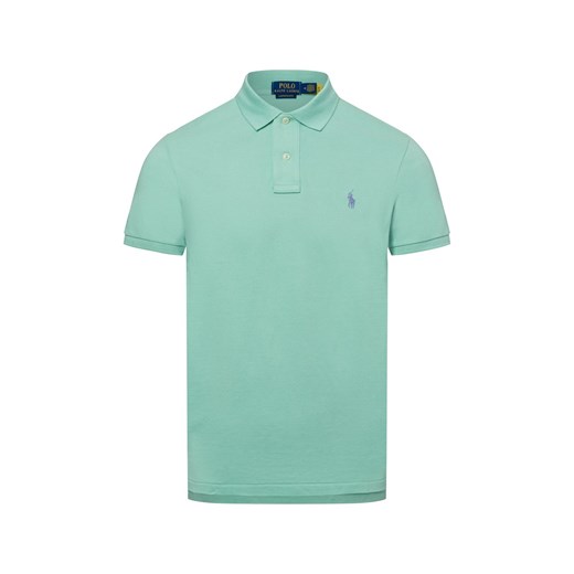 Polo Ralph Lauren Męska koszulka polo Mężczyźni Bawełna miętowy jednolity ze sklepu vangraaf w kategorii T-shirty męskie - zdjęcie 178635471