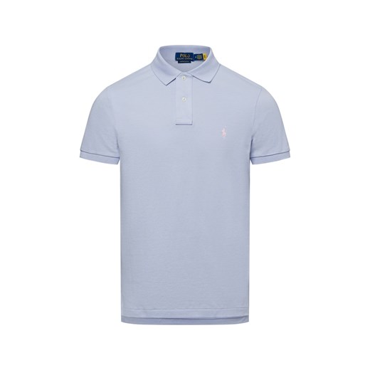 Polo Ralph Lauren Męska koszulka polo Mężczyźni Bawełna błękit królewski jednolity ze sklepu vangraaf w kategorii T-shirty męskie - zdjęcie 178635474