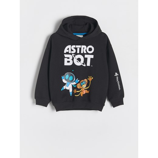 Reserved - Bluza z kapturem Astro Bot - czarny ze sklepu Reserved w kategorii Bluzy chłopięce - zdjęcie 178636261