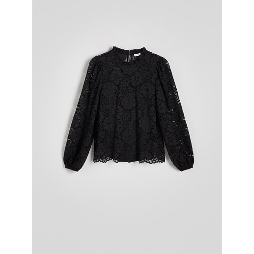 Reserved - Koronkowa bluzka - czarny Reserved XS Reserved