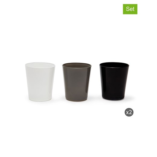 Trendy Kitchen by EXCÉLSA Szklanki (6 szt.) &quot;Portofino&quot; w kolorze czarno-biało-szarym - 300 ml ze sklepu Limango Polska w kategorii Szklanki - zdjęcie 178639312