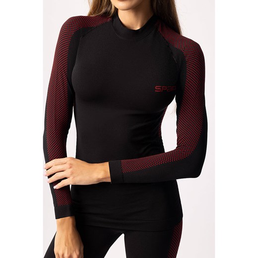 Spaio Koszulka termiczna &quot;Fierce&quot; w kolorze czarno-czerwonym ze sklepu Limango Polska w kategorii Bluzki damskie - zdjęcie 178639492