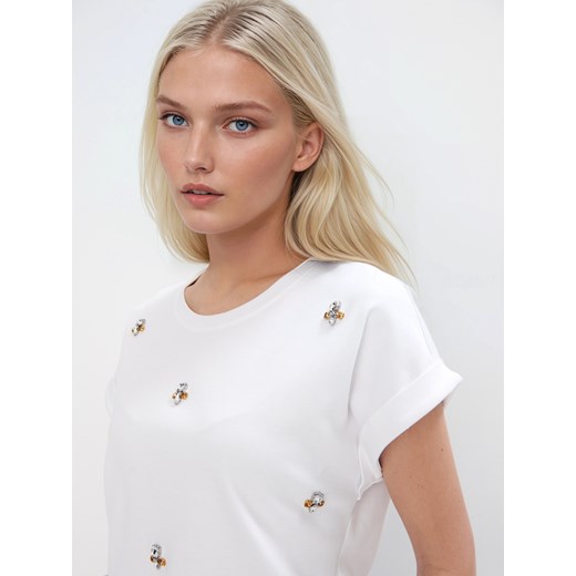 Bluzka damska Mohito z okrągłym dekoltem 