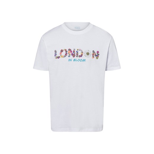 Finshley & Harding London Koszulka męska - Hunt Mężczyźni Bawełna biały nadruk ze sklepu vangraaf w kategorii T-shirty męskie - zdjęcie 178641481