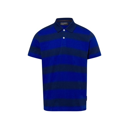 Marc O'Polo Męska koszulka polo Mężczyźni Bawełna błękit królewski w paski ze sklepu vangraaf w kategorii T-shirty męskie - zdjęcie 178641484