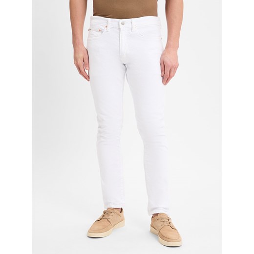 Polo Ralph Lauren Męskie jeansy slim - Sullivan Mężczyźni Bawełna biały jednolity ze sklepu vangraaf w kategorii Jeansy męskie - zdjęcie 178641522