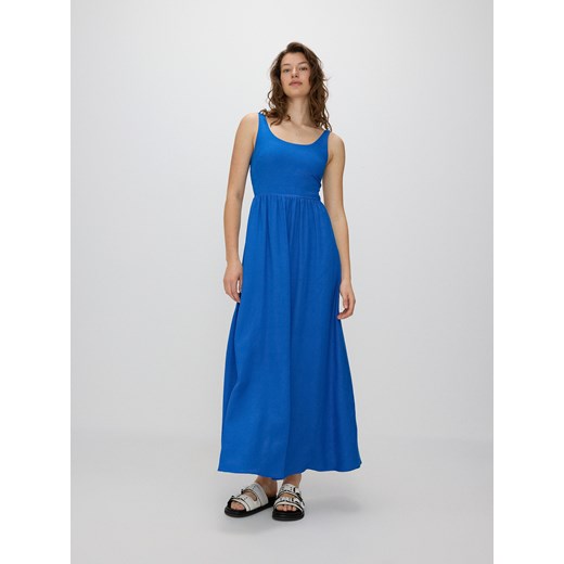 Reserved - Sukienka maxi z wiskozy - niebieski Reserved L Reserved okazyjna cena