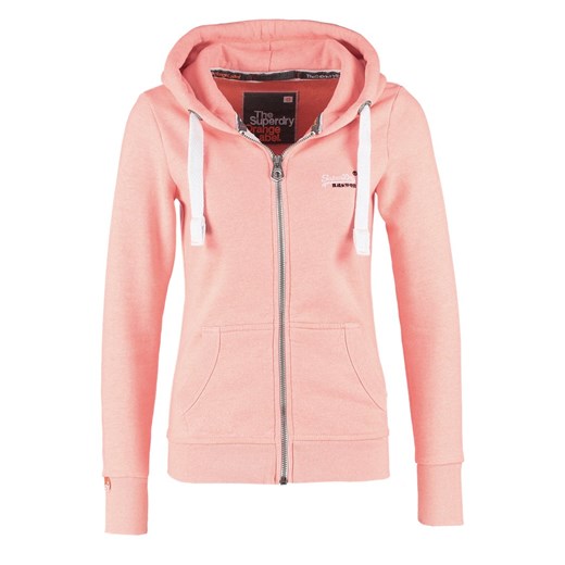 Superdry Bluza rozpinana phosphorescent coral grit zalando rozowy bawełna