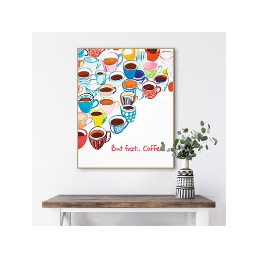 Orangewallz Druk artystyczny "Coffee First" w ramce - id: 16600317 - marki Orangewallz - 178645844 Orangewallz Druk artystyczny "Coffee First" w ramce ze sklepu Limango Polska w kategorii Obrazy - zdjęcie 178645844