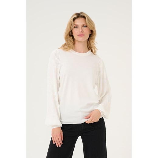 Kaffe Sweter "Nanna" w kolorze białym ze sklepu Limango Polska w kategorii Swetry damskie - zdjęcie 178645994