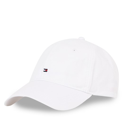 Czapka z daszkiem Tommy Hilfiger Essential Flag Soft Cap AW0AW17131 Biały Tommy Hilfiger one size eobuwie.pl