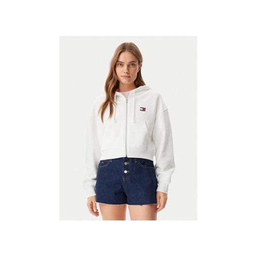 Tommy Jeans Bluza DW0DW21355 Biały Boxy Fit ze sklepu MODIVO w kategorii Bluzy damskie - zdjęcie 178650634