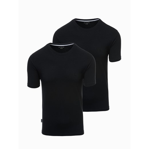 Zestaw męskich t-shirtów z okrągłym dekoltem - czarna V5 Z101 ze sklepu ombre w kategorii T-shirty męskie - zdjęcie 178651360