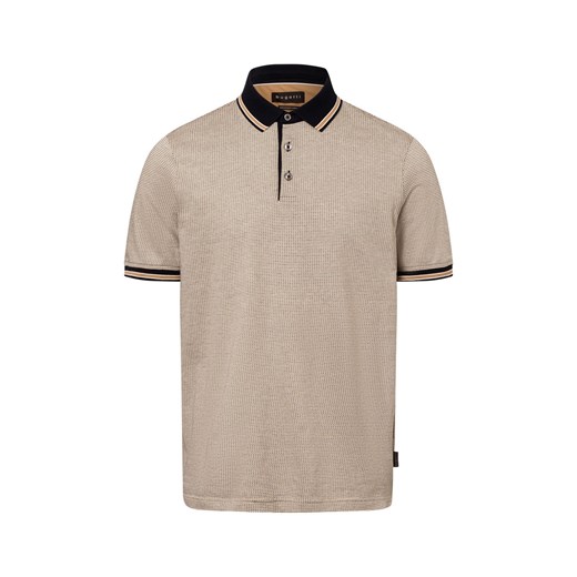 Bugatti Męska koszulka polo Mężczyźni Bawełna taupe wzorzysty ze sklepu vangraaf w kategorii T-shirty męskie - zdjęcie 178651444