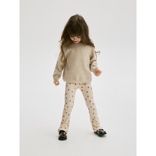 Reserved - Wzorzyste legginsy - beżowy Reserved 5-2 lata) Reserved