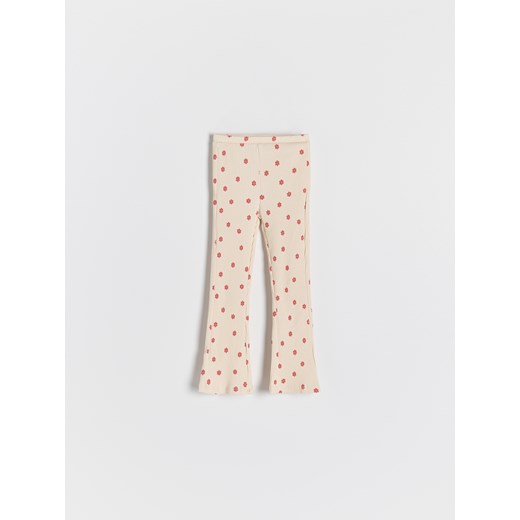 Reserved - Wzorzyste legginsy - beżowy Reserved 5-2 lata) Reserved