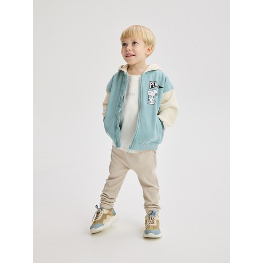 Reserved - Legginsy z prążkowanej dzianiny rib - beżowy Reserved 110 (4-5 lat) Reserved