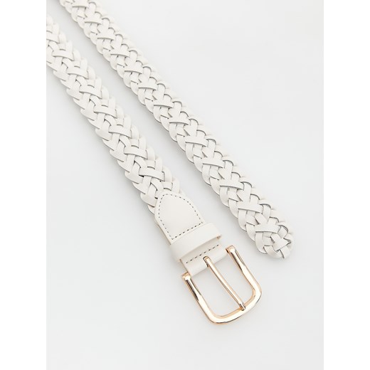 Reserved - Pleciony pasek z klamrą - biały Reserved S Reserved