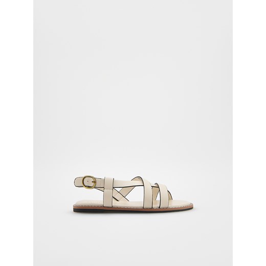 Reserved - Sandały z imitacji skóry - kremowy Reserved 38 Reserved