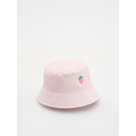 Reserved - Dwustronny kapelusz bucket hat - różowy Reserved 5-9 lat Reserved