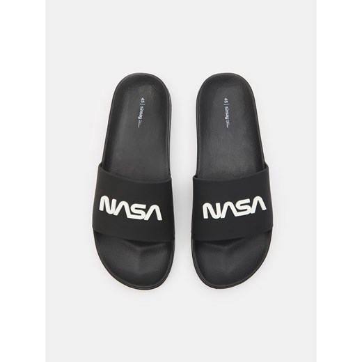 Sinsay - Klapki NASA - czarny Sinsay 39 Sinsay