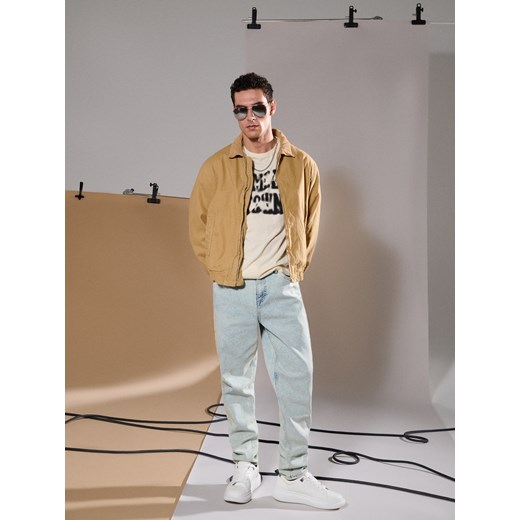 Sinsay t-shirt męski z krótkim rękawem bawełniany 