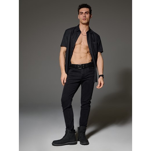 Sinsay - Jeansy cropped skinny - czarny Sinsay 28 Sinsay