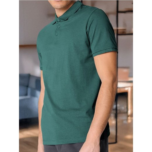 Sinsay - Koszulka polo - zielony ze sklepu Sinsay w kategorii T-shirty męskie - zdjęcie 178654513