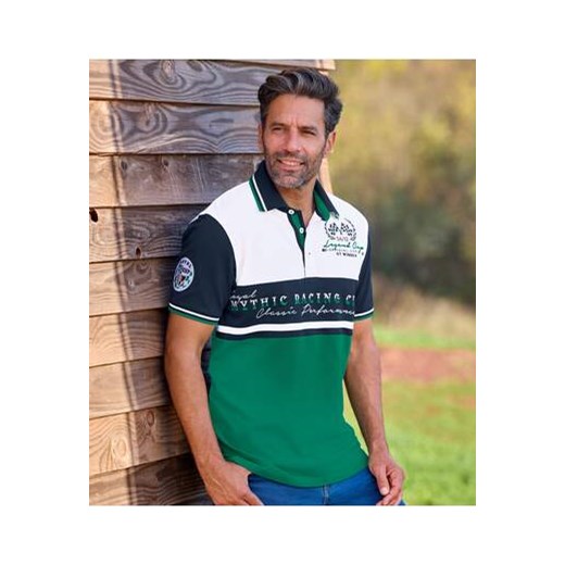Koszulka polo z piki ze stretchem Rally ze sklepu Atlas For Men w kategorii T-shirty męskie - zdjęcie 178656703