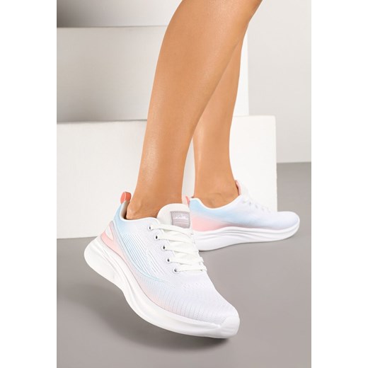 Biało-Niebieskie Buty Sportowe Sneakersy Siateczkowe na Podeszwie z Pianki Rellica ze sklepu renee.pl w kategorii Buty sportowe damskie - zdjęcie 178658230