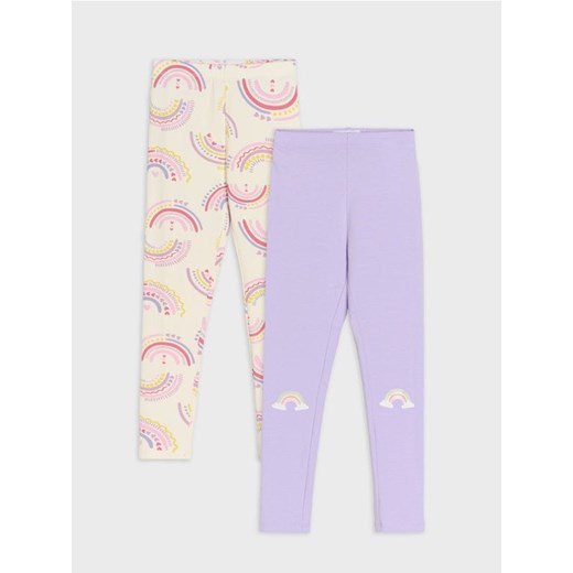 Sinsay - Legginsy 2 pack - wielobarwny ze sklepu Sinsay w kategorii Spodnie dziewczęce - zdjęcie 178662142