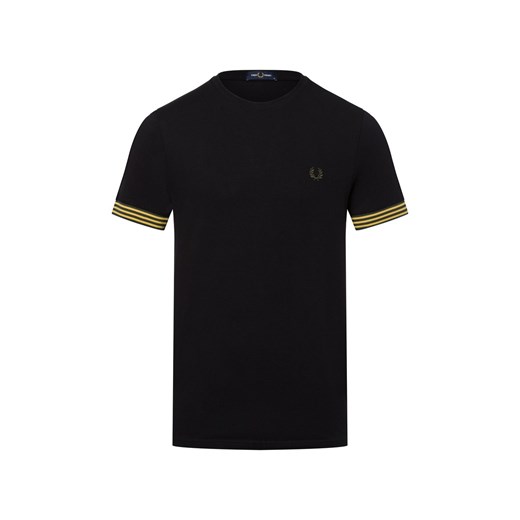 Fred Perry Koszulka męska Mężczyźni Bawełna czarny jednolity ze sklepu vangraaf w kategorii T-shirty męskie - zdjęcie 178662283