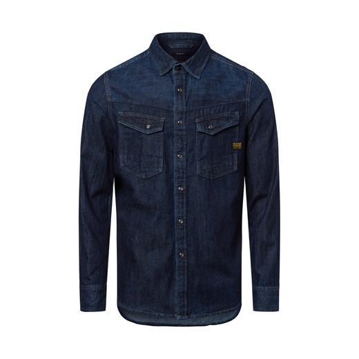G-Star RAW Męska koszula dżinsowa Mężczyźni Slim Fit Bawełna denim jednolity ze sklepu vangraaf w kategorii Koszule męskie - zdjęcie 178662284