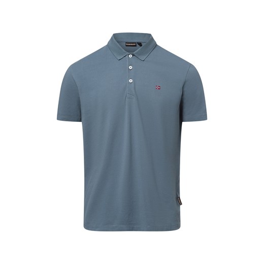 Napapijri Męska koszulka polo - Ealis Mężczyźni Bawełna szary jednolity ze sklepu vangraaf w kategorii T-shirty męskie - zdjęcie 178662291