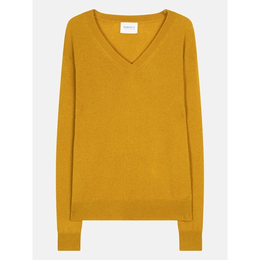 Perfect Cashmere Kaszmirowy sweter &quot;Kalie&quot; w kolorze musztardowym Perfect Cashmere XXL wyprzedaż Limango Polska