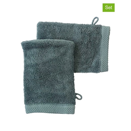 Soft by Perle de Coton Myjki (2 szt.) &quot;Epo&quot; w kolorze niebieskoszarym ze sklepu Limango Polska w kategorii Ścierki kuchenne - zdjęcie 178665630