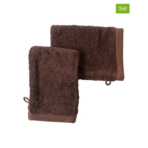 Soft by Perle de Coton Myjki (2 szt.) &quot;Epo&quot; w kolorze brązowym ze sklepu Limango Polska w kategorii Ścierki kuchenne - zdjęcie 178665632